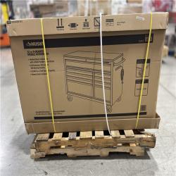 DALLAS LOCATION - Husky 52 in. W x 25 in. D Standard Duty 9-Drawer Mobile Workbench Tool Chest with Solid Wood Top in Gloss Black