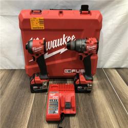 AS-IS Milwaukee FUEL 18V Lithium-Ion Brushless Cordless Hammer Drill and Impact Driver Combo Kit