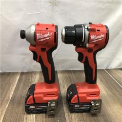 AS-IS Milwaukee 18V Lithium-Ion Brushless Cordless Compact Drill/Impact Combo Kit