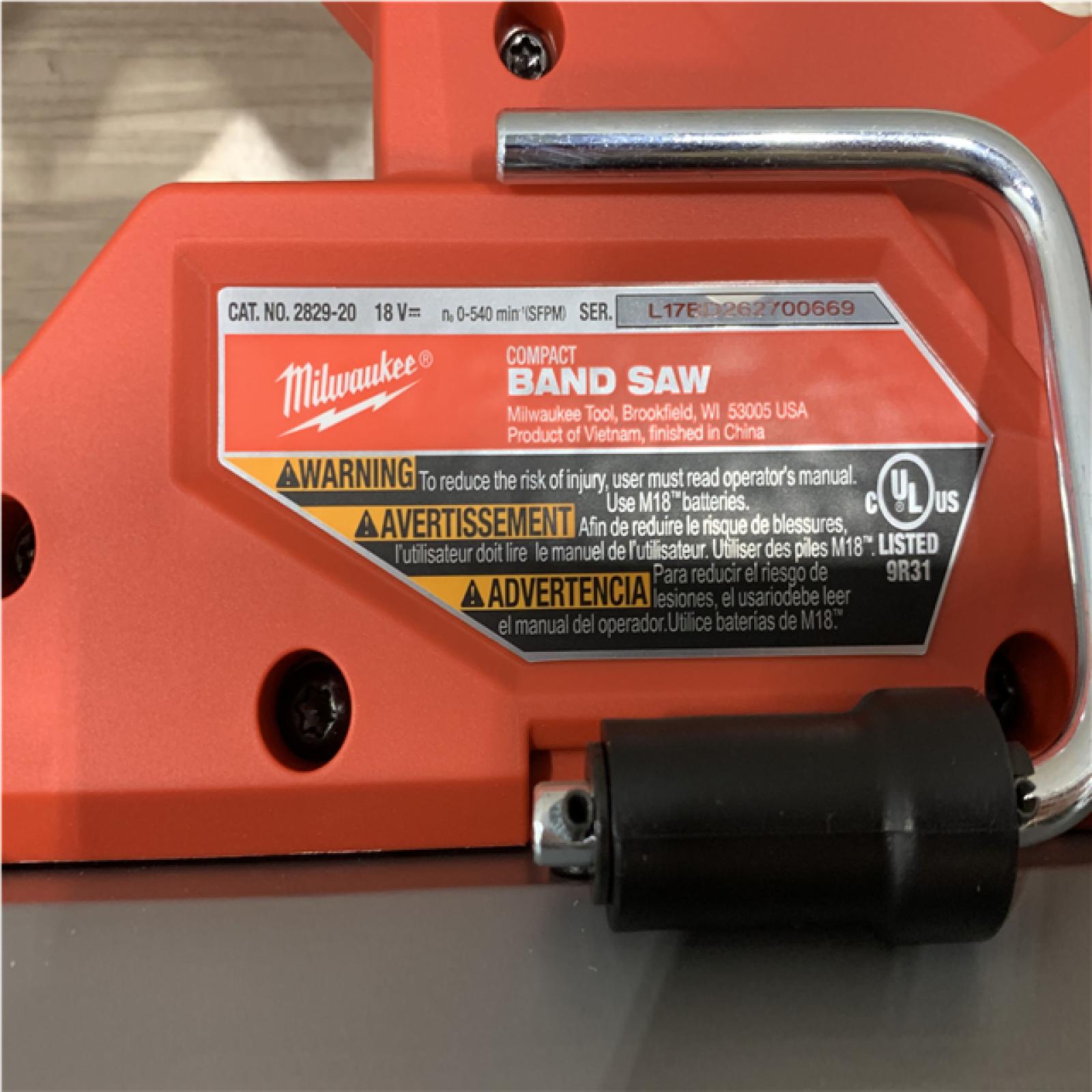 AS-IS Milwaukee FUEL 18V Lithium-Ion Brushless Cordless Compact Bandsaw (Tool-Only)
