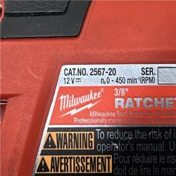 AS-IS Milwaukee FUEL 12-Volt Lithium-Ion Brushless Cordless High Speed 3/8 in. Ratchet (Tool-Only)