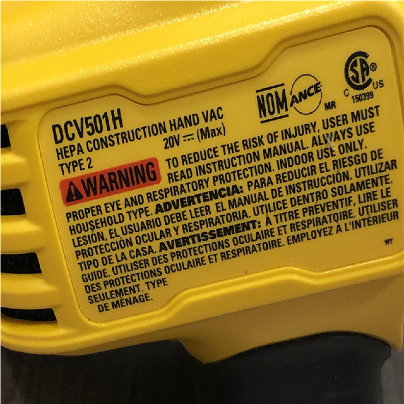 AS-IS DEWALT Bagless 20V MAX Stick Cordless General Dirt Filter Handheld Vacuum (Tool Only)