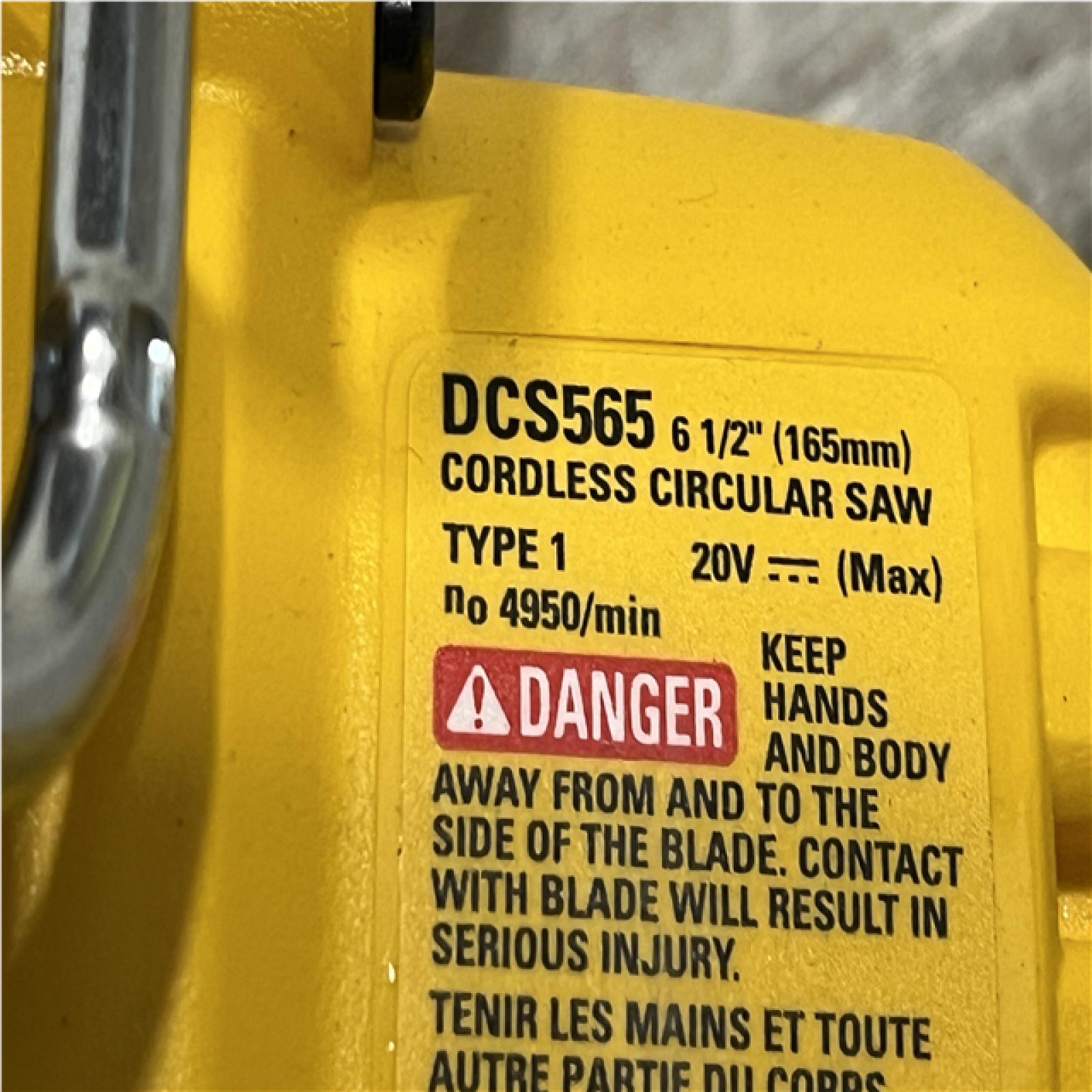 AS-IS DEWALT 20V MAX Cordless Brushless 6-1/2 in. Sidewinder Style Circular Saw (Tool Only)