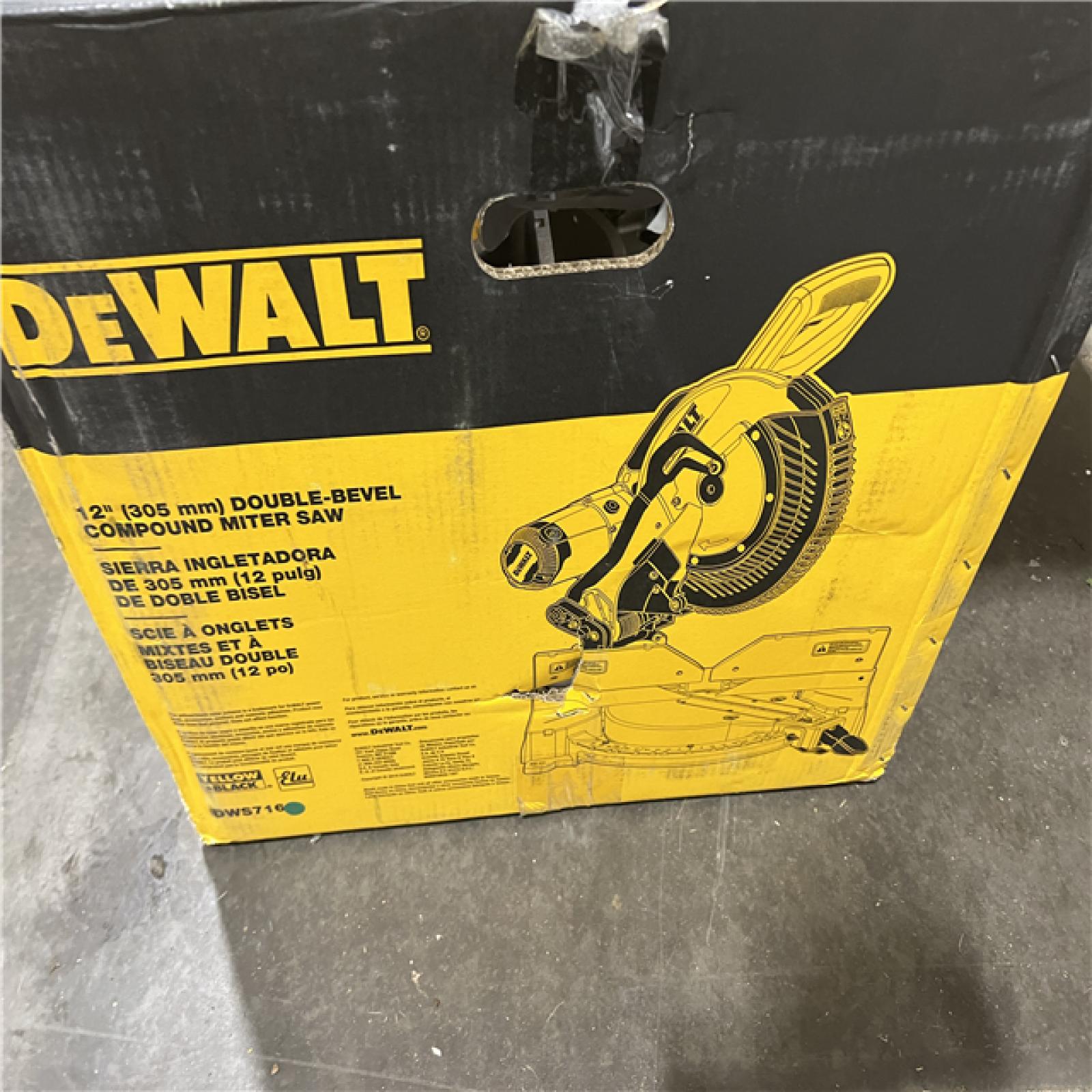 As-Is- DeWalt 15 Amp Corded 12 in. Compound Double Bevel Miter Saw
