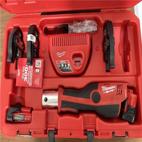 California AS-IS Milwaukee M12 Force Logic Press Tool Kit, Includes (2) Batteries, Charger & Hard Case