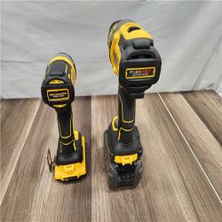 AS-IS - DEWALT 20V MAX Cordless Brushless Hammer Drill/Driver 2 Tool Combo Kit with FLEXVOLT ADVANTAGE