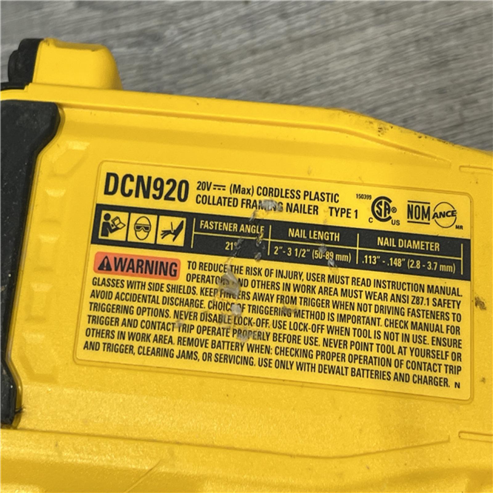 ASIS DEWALT 20Volt 21Â° Cordless Framing Nailer (ToolOnly)