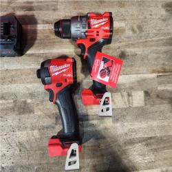 HOUSTON LOCATION - AS-IS (APPEARS LIKE NEW) MILWAUKEE FUEL 18V Lithium-Ion Brushless Cordless Hammer Drill and Impact Driver Combo Kit