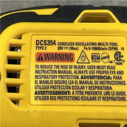 AS-IS DEWALT ATOMIC 20V MAX Cordless Brushless Oscillating Multi Tool Kit