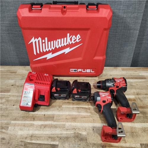 HOUSTON LOCATION - AS - IS Milwaukee FUEL 18V Lithium-Ion Brushless Cordless Hammer Drill and Impact Driver Combo Kit