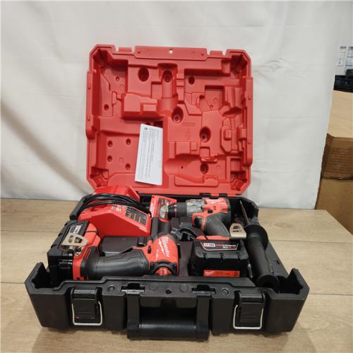 AS-IS- Milwaukee FUEL 18V Lithium-Ion Brushless Cordless Hammer Drill and Impact Driver Combo Kit