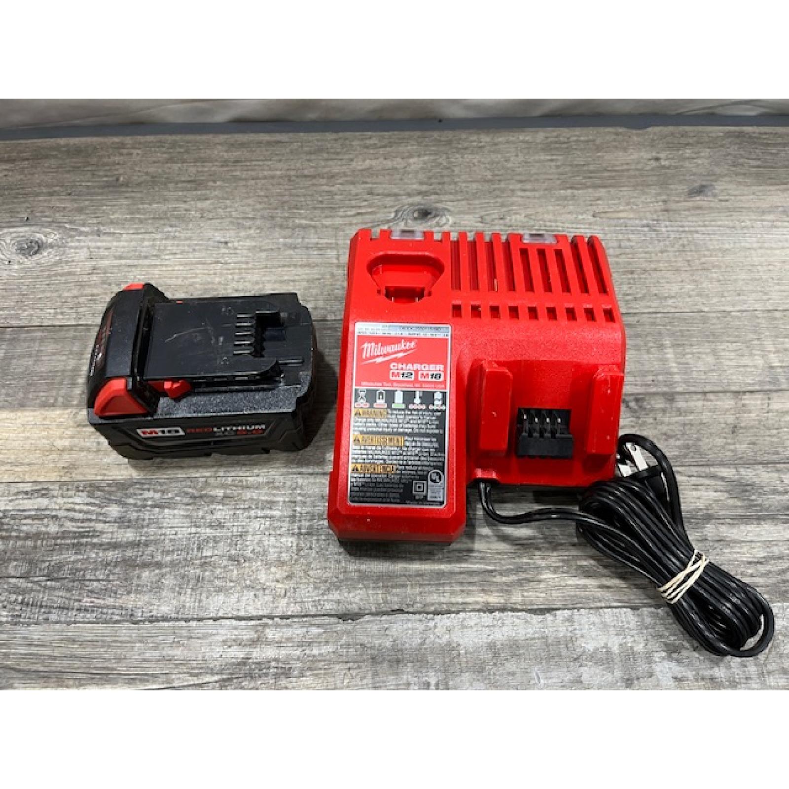 AS-IS Milwaukee 18-Volt Lithium-Ion XC Starter Kit with One 5.0Ah Battery and Charger