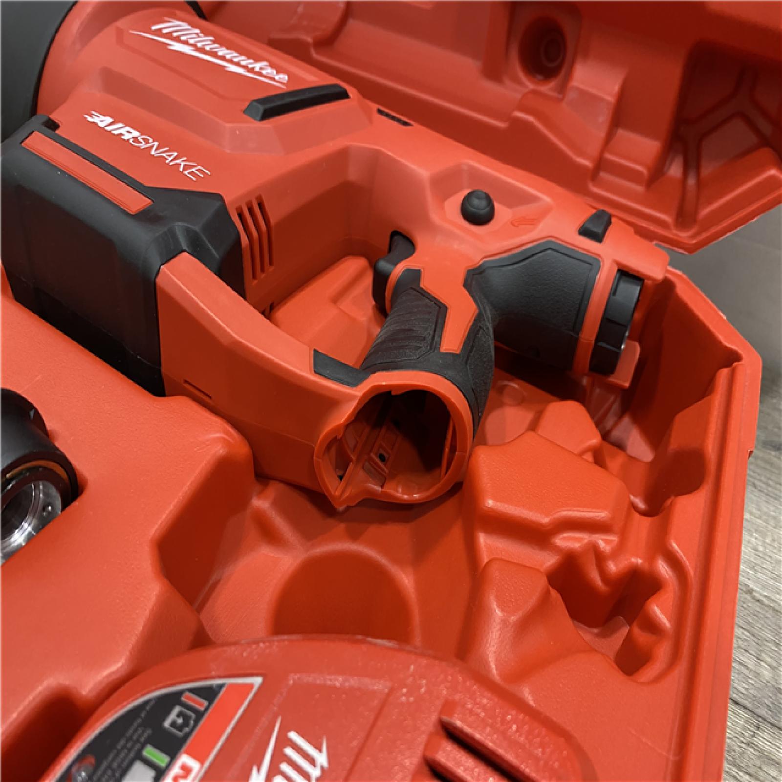 AS-IS Milwaukee 12-Volt Lithium-Ion Cordless Drain Cleaning Airsnake Air Gun Kit