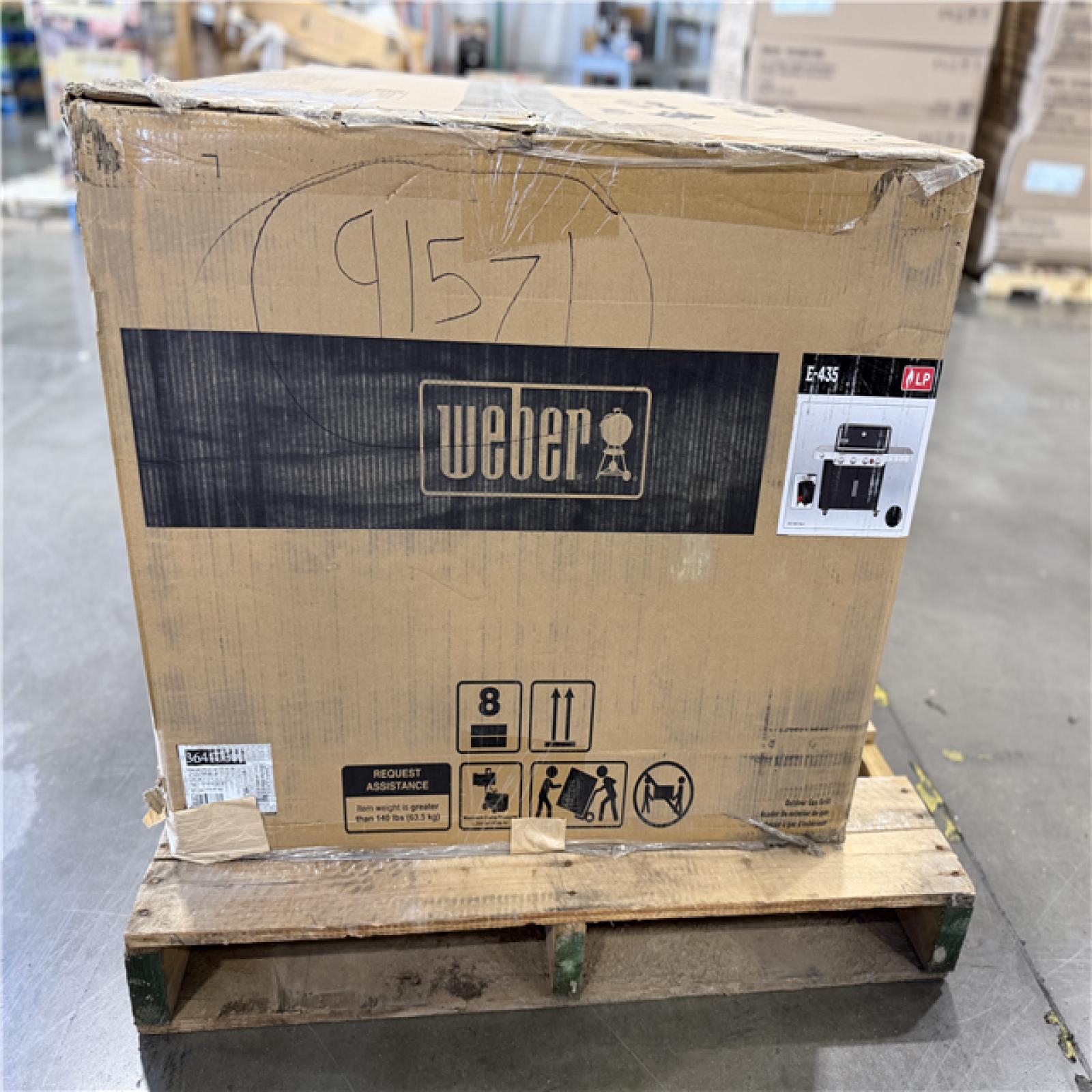 DALLAS LOCATION - WEBER Genesis E-435 4-Burner Liquid Propane Gas Grill in Black with Side Burner