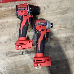 HOUSTON LOCATION - AS-IS Milwaukee M18 18V Lithium-Ion Brushless Cordless Compact Drill/Impact Combo Kit (2-Tool) W/(2) 2.0 Ah Batteries  Charger & Bag