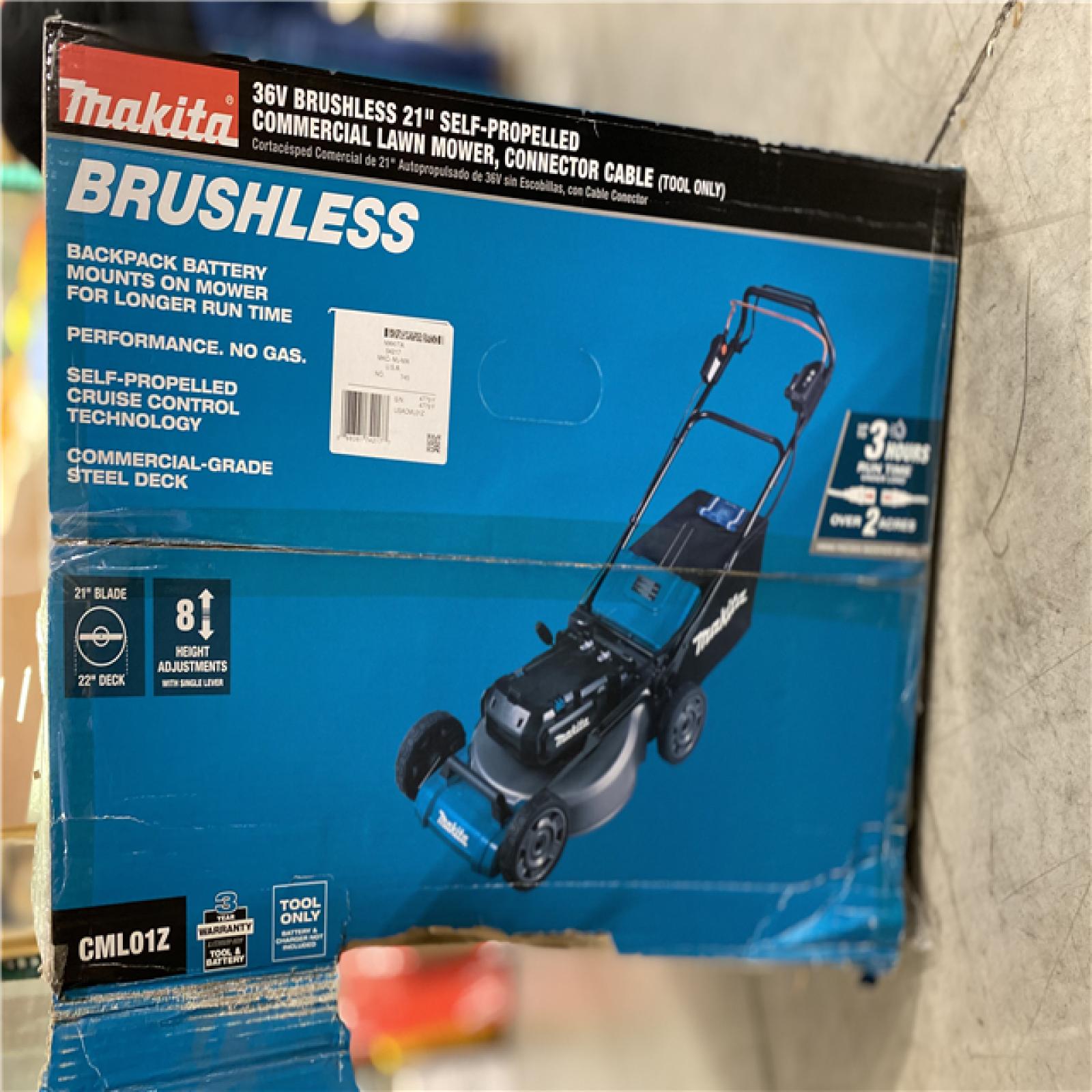 DALLAS LOCATION - Makita 21 in. 36V ConnectX Brushless Electric Walk Behind Commercial Self-Propelled Lawn Mower (Tool Only)