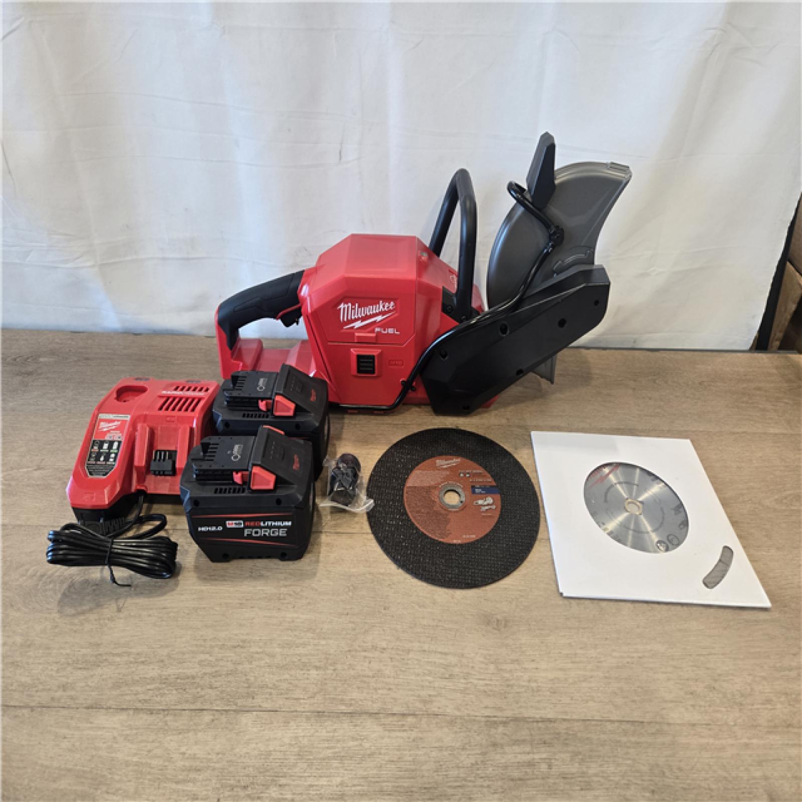 AS-IS Milwaukee FUEL ONE-KEY 18V Cordless 9 in. Cut Off Saw Kit