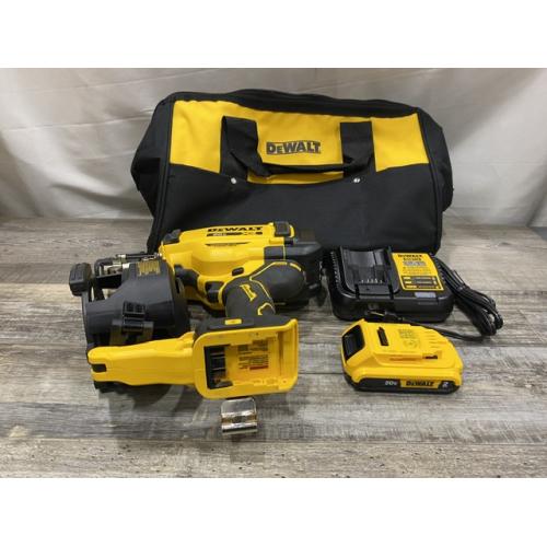 AS-IS DEWALT 20V MAX Lithium-Ion 15-Degree Electric Cordless Roofing Nailer Kit