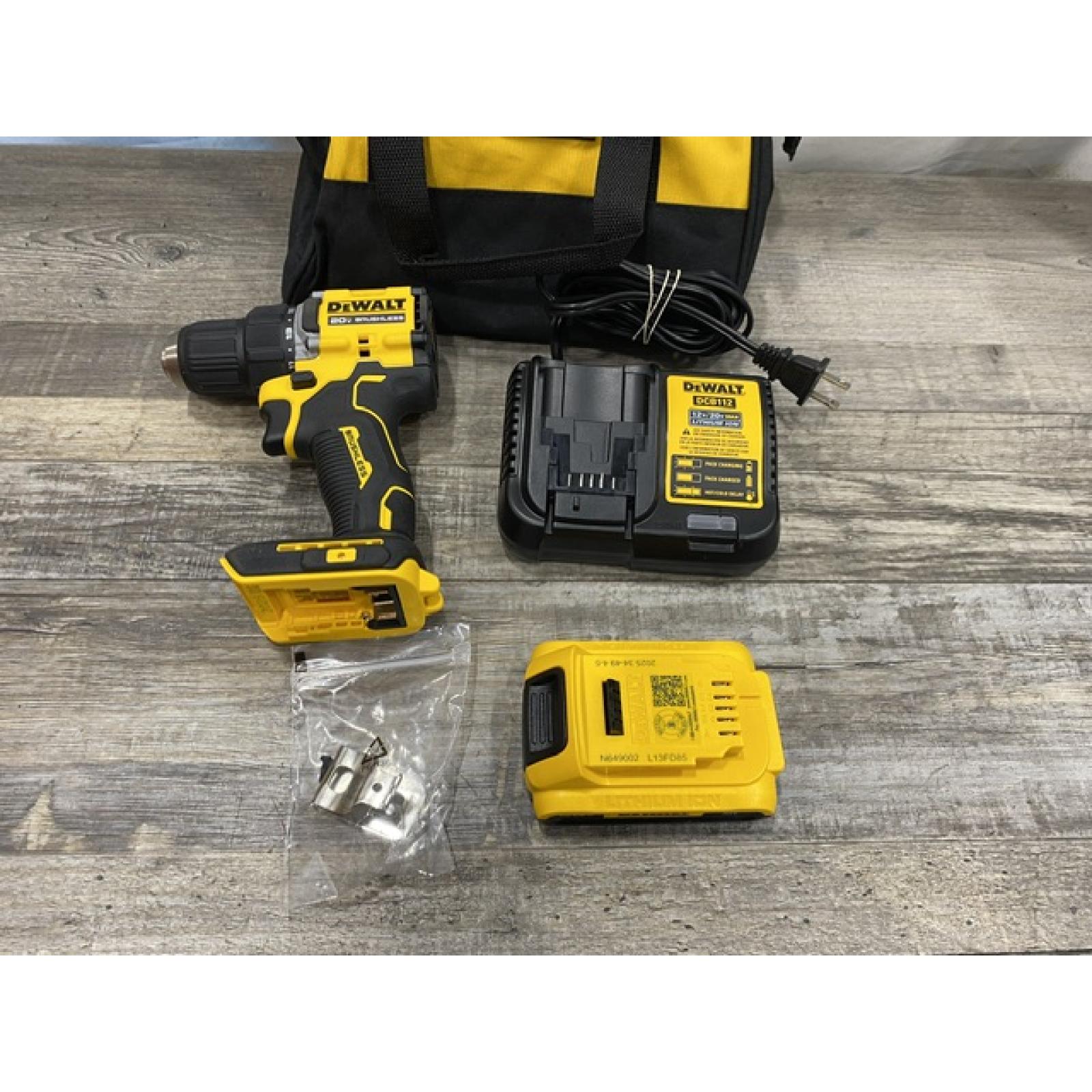 AS-IS DEWALT Atomic 20V Lithium-Ion Cordless Compact 1/2 in. Drill/Driver Kit