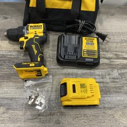 AS-IS DEWALT Atomic 20V Lithium-Ion Cordless Compact 1/2 in. Drill/Driver Kit