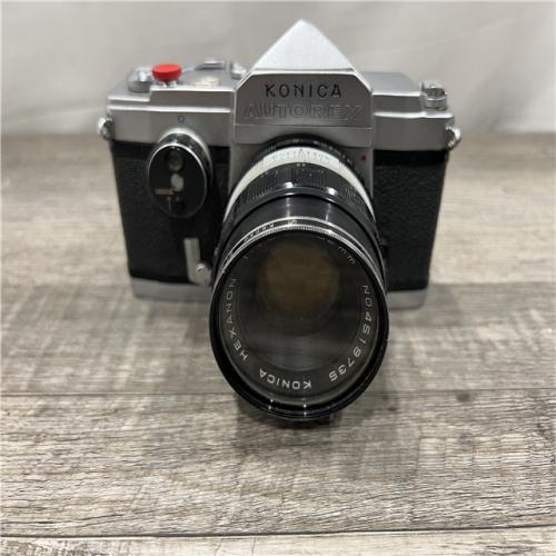 AS-IS Konica Autorex Full & Half Frame Film Camera + 52mm f1.8 Lens From JAPAN