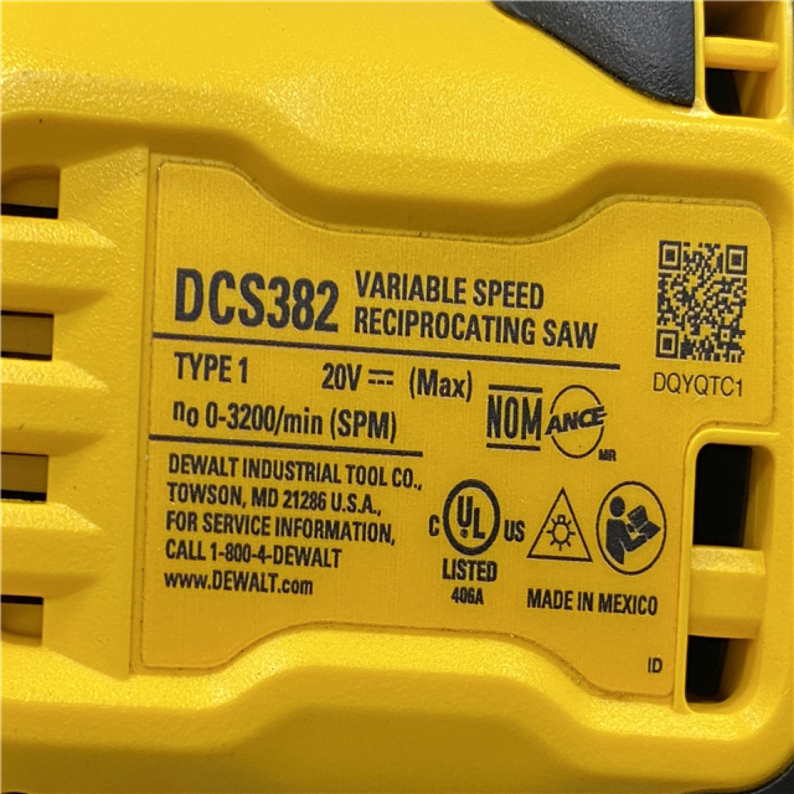 AS-IS DEWALT 20V MAX Cordless Brushless Reciprocating Saw (Tool Only)