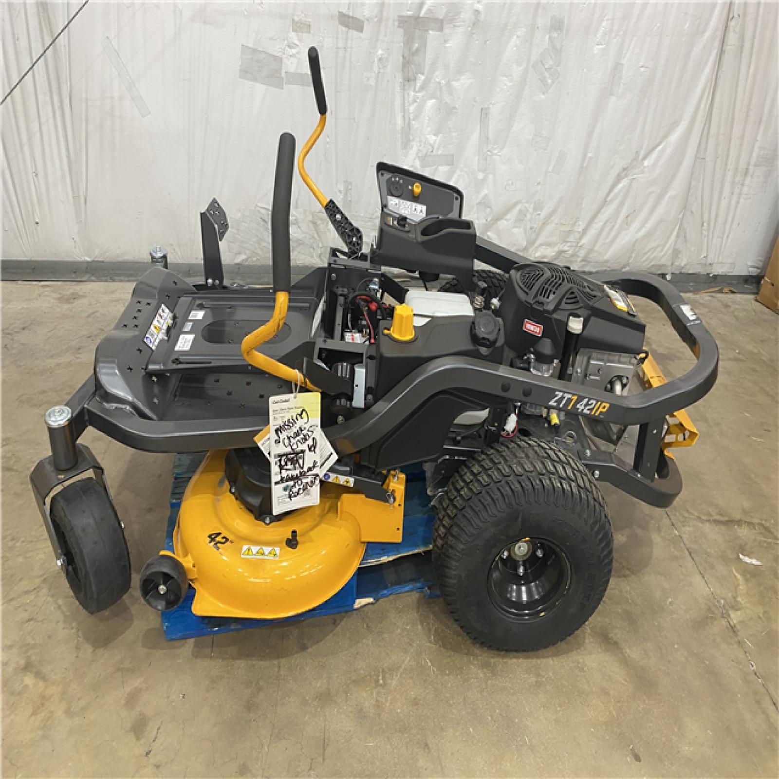 Houston Location - AS-IS Outdoor Power Equipment CUB CADET ZT1 42IP SIT DOWN MOWER