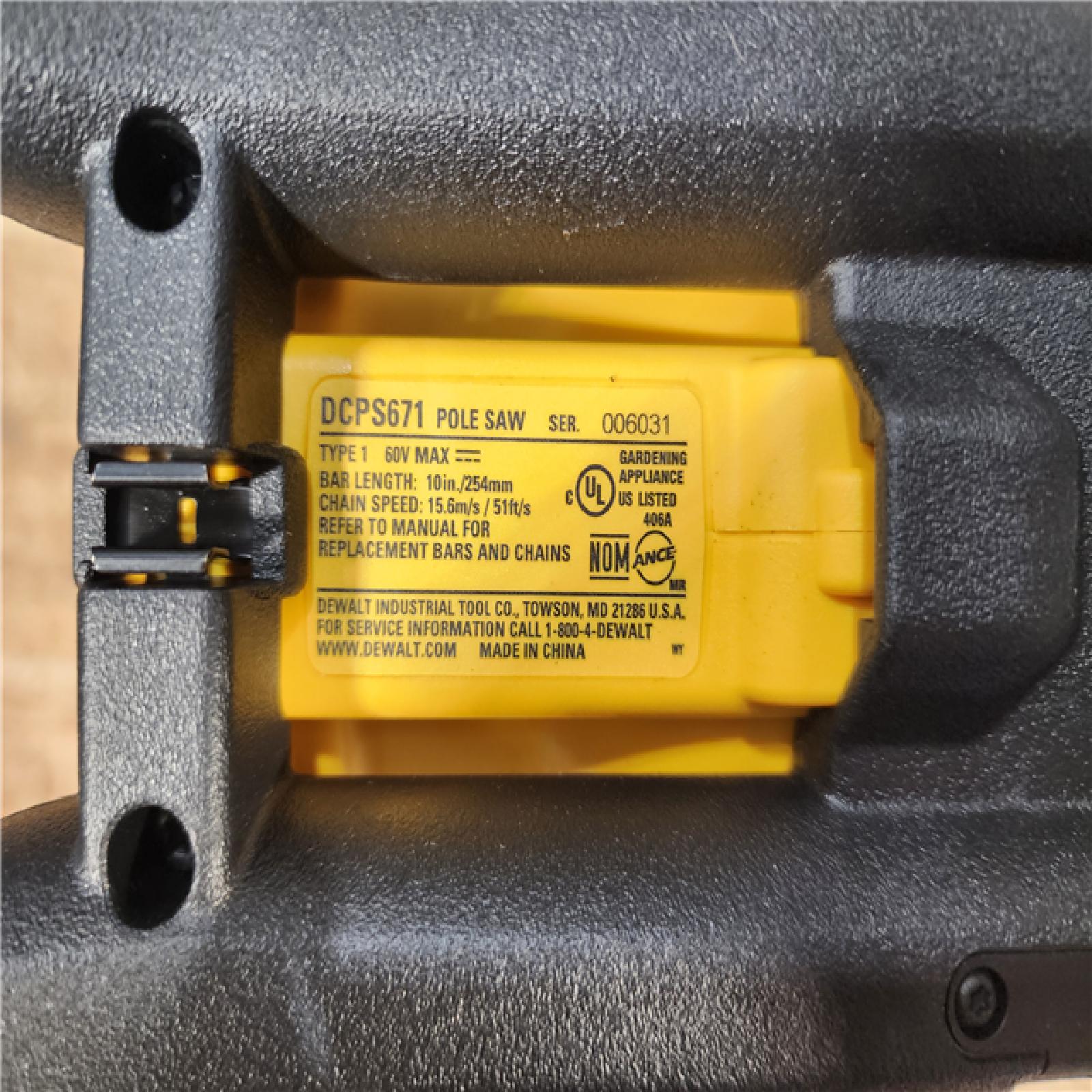 HOUSTON LOCATION - AS - IS FLEXVOLT 60V MAX 10 in. Cordless Telescoping Pole Saw (Tool Only)