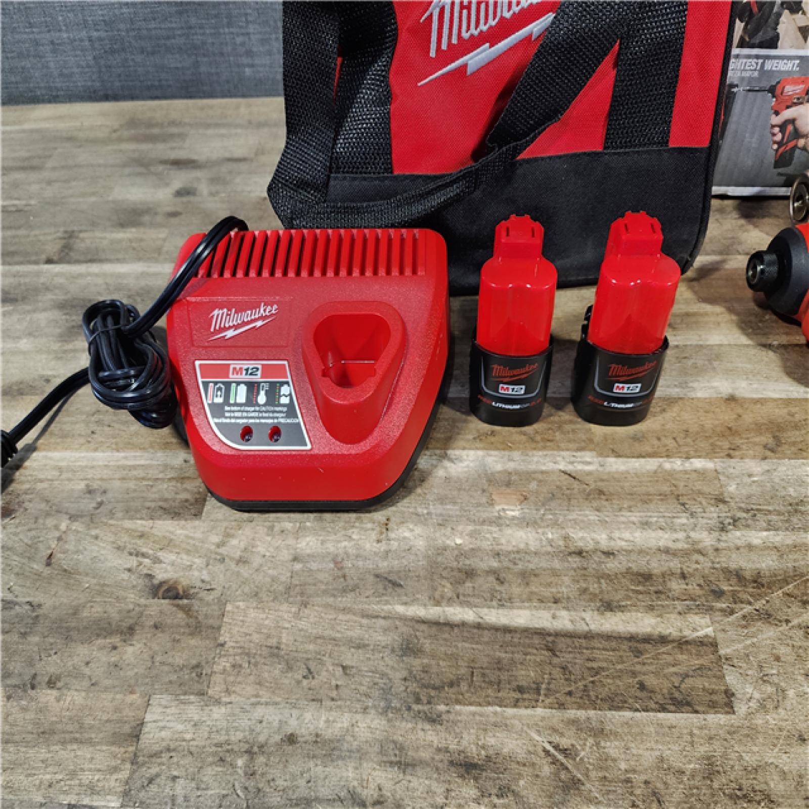 HOUSTON LOCATION - AS-IS Milwaukee 12V Lithium-Ion Brushless Cordless Subcompact Drill and Impact Driver Kit