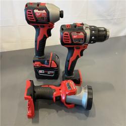 AS-IS - Milwaukee M18 18-Volt Lithium-Ion Cordless Combo Kit 7-Tool with 2-Batteries, Charger and Tool Bag