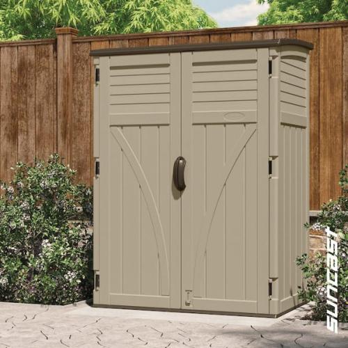 Phoenix NEW Suncast 2 ft. 8 in. x 4 ft. 5 in. x 6 ft. Large Vertical Storage Shed