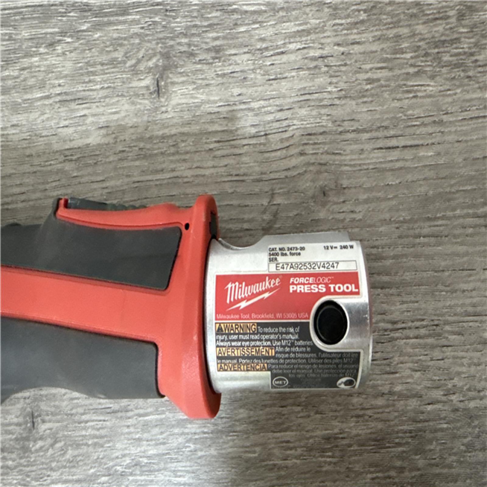 California AS-IS Milwakee M12 Force Logic Press Tool Kit  Includes (2) Batteries  Charger & Hard Case