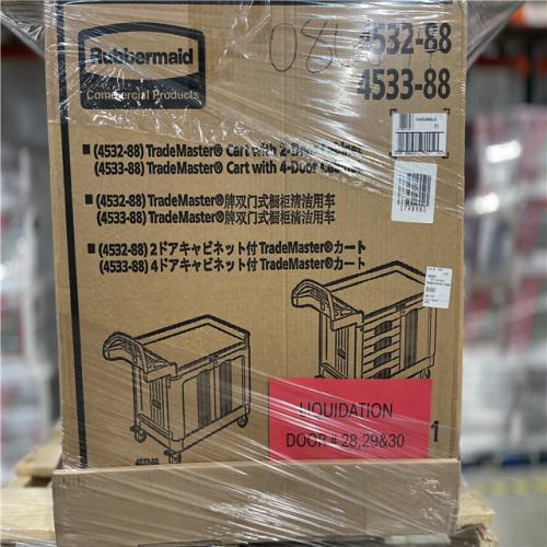 DALLAS LOCATION- NEW!- Rubbermaid TradeMaster® Cart with 4 Drawers and Cabinet  Small