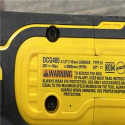 AS-IS DEWALT 20V MAX XR Cordless Brushless 4.5 in. Slide Switch Small Angle Grinder with Kickback Brake (Tool Only)