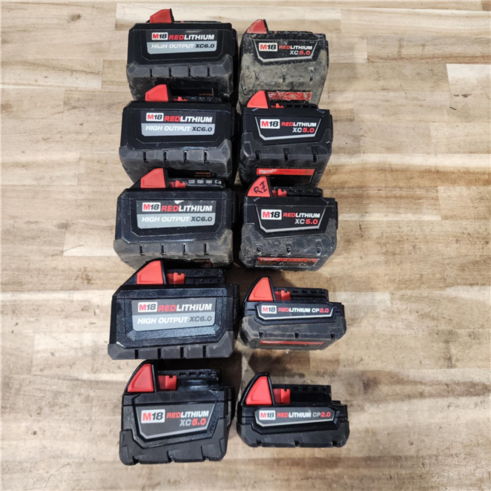 HOUSTON LOCATION - AS-IS MILWAUKEE BATTERY PACK QTY - 10