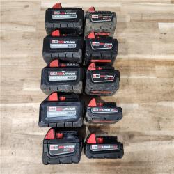 HOUSTON LOCATION - AS-IS MILWAUKEE BATTERY PACK QTY - 10