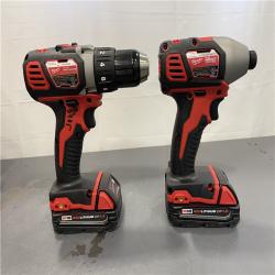 AS-IS - Milwaukee M18 18V Cordless Drill Driver/ Impact Driver High Combo Kit