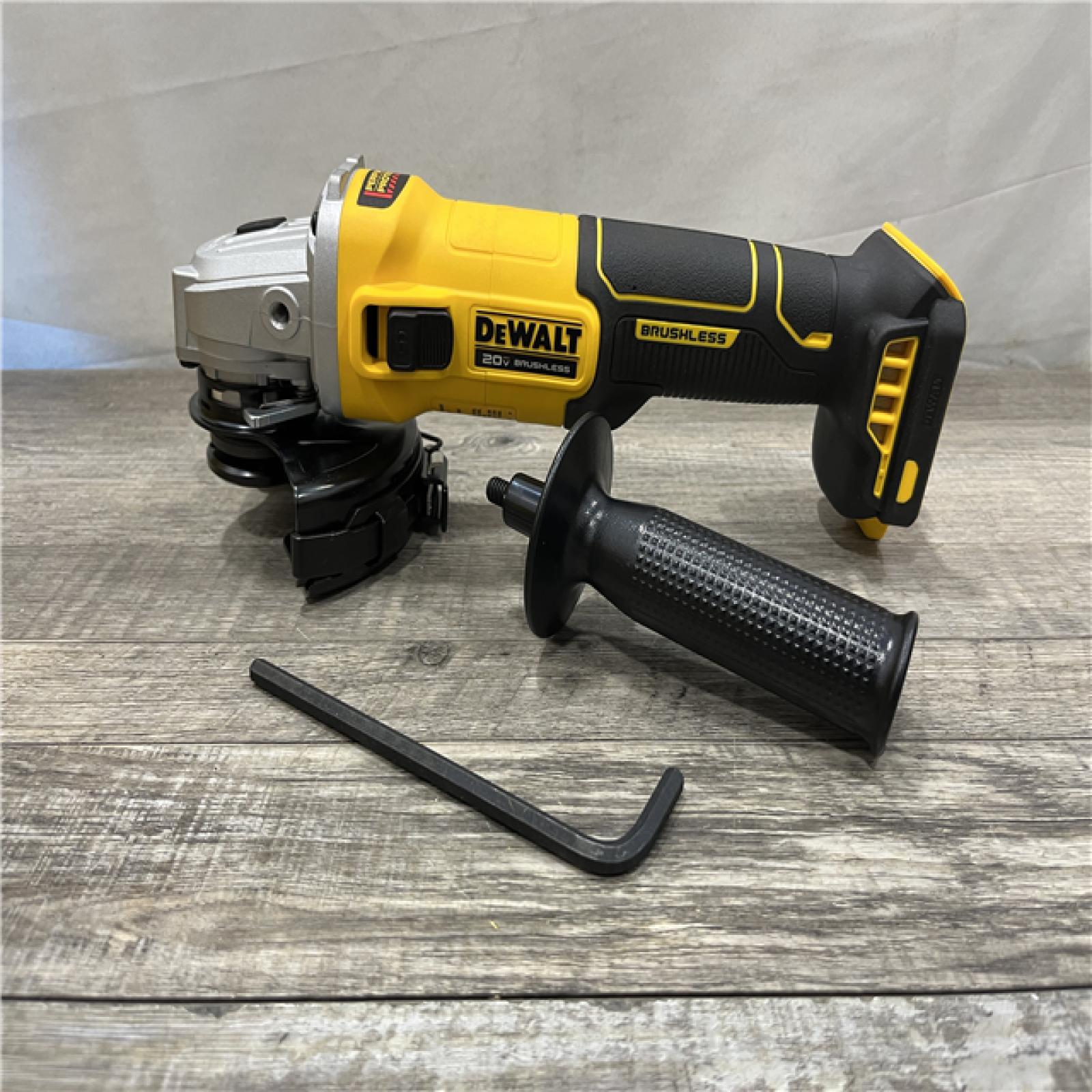 AS-IS DEWALT 20-Volt MAX Cordless Brushless 4-1/2 in. Angle Grinder with Slide Switch (Tool Only)