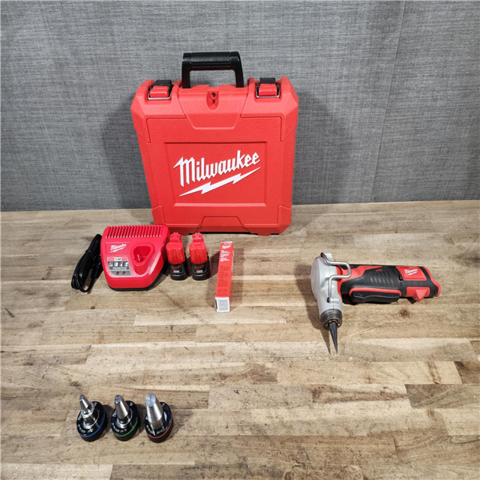 HOUSTON LOCATION - AS-IS M12 12-Volt Lithium-Ion Cordless PEX Expansion Tool Kit with (2) 2.0 Ah Batteries  (3) Expansion Heads and Hard Case