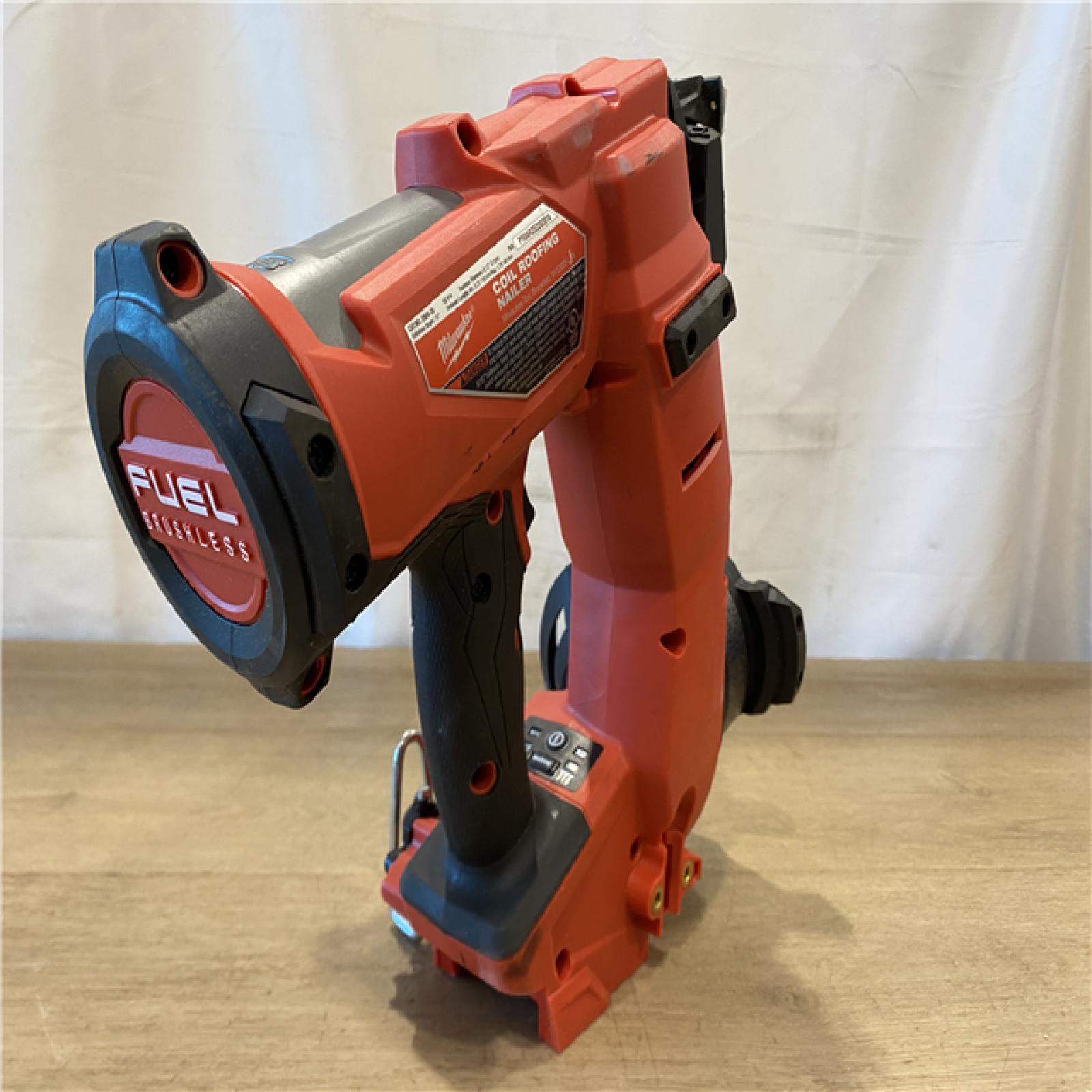AS-IS Milwaukee FUEL 18-Volt Lithium-Ion Brushless Cordless Coil Roofing Nailer (Tool Only)