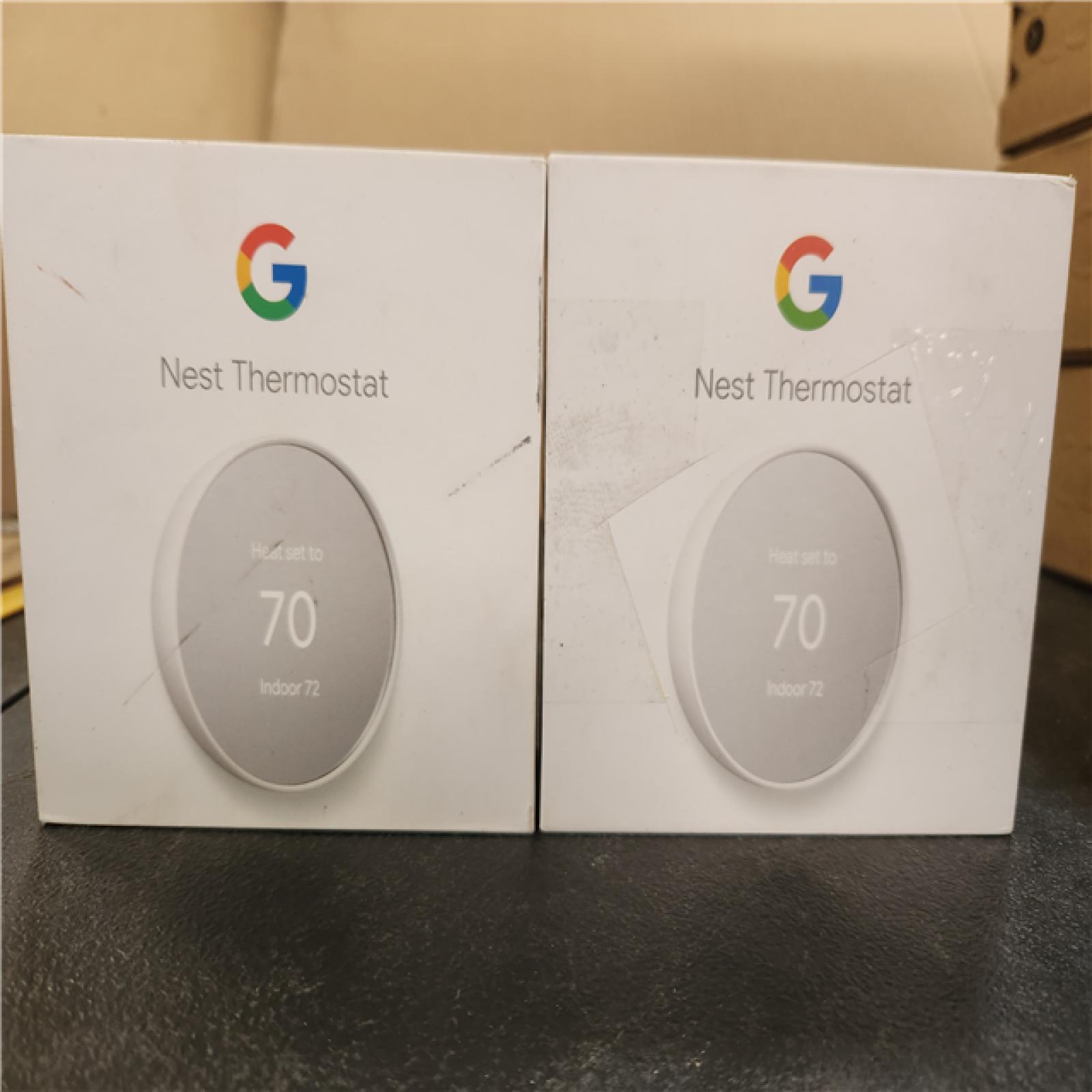 Phoenix AS-IS Google Nest Thermostat - Smart Programmable Wi-Fi Thermostat - (2-Pack)