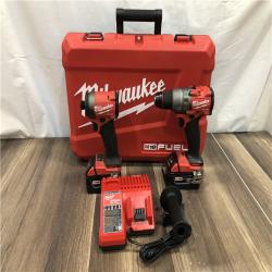 AS-IS Milwaukee FUEL 18V Lithium-Ion Brushless Cordless Hammer Drill and Impact Driver Combo Kit