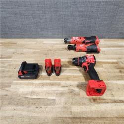 HOUSTON LOCATION - AS - IS MILWAUKEE 3 TOOL COMBO KIT W/ (3) BATTERIES