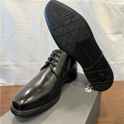 NEW! ECCO Queenstown Plain-toe Derby Leather Shoe - Black - SZ 9