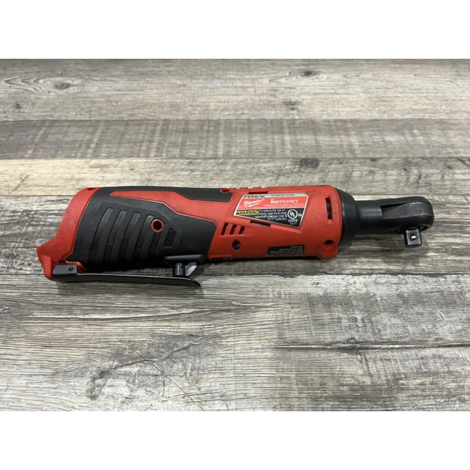 AS-IS Milwaukee 12V Lithium-Ion Cordless 3/8 in. Ratchet (Tool-Only)
