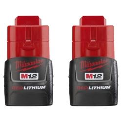NEW - Milwaukee 12-Volt 1.5 Ah Lithium-Ion Compact Battery Pack (2-Pack)