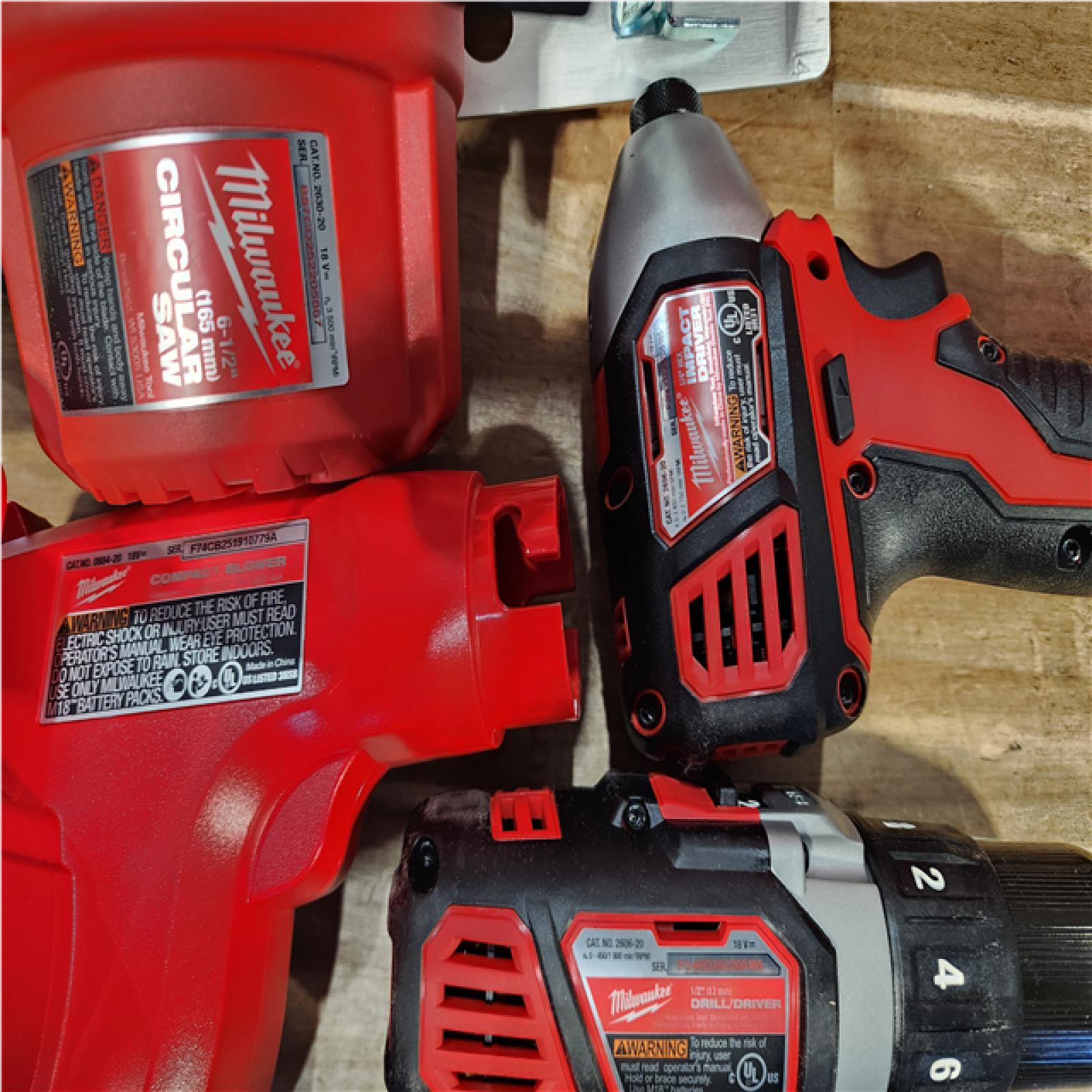 Houston Location AS-IS Milwaukee 18-Volt Lithium-Ion Cordless (9-Tool) Combo Kit