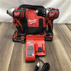 AS-IS Milwaukee M18 18V Lithium-Ion Cordless Drill Driver/Impact Driver Combo Kit