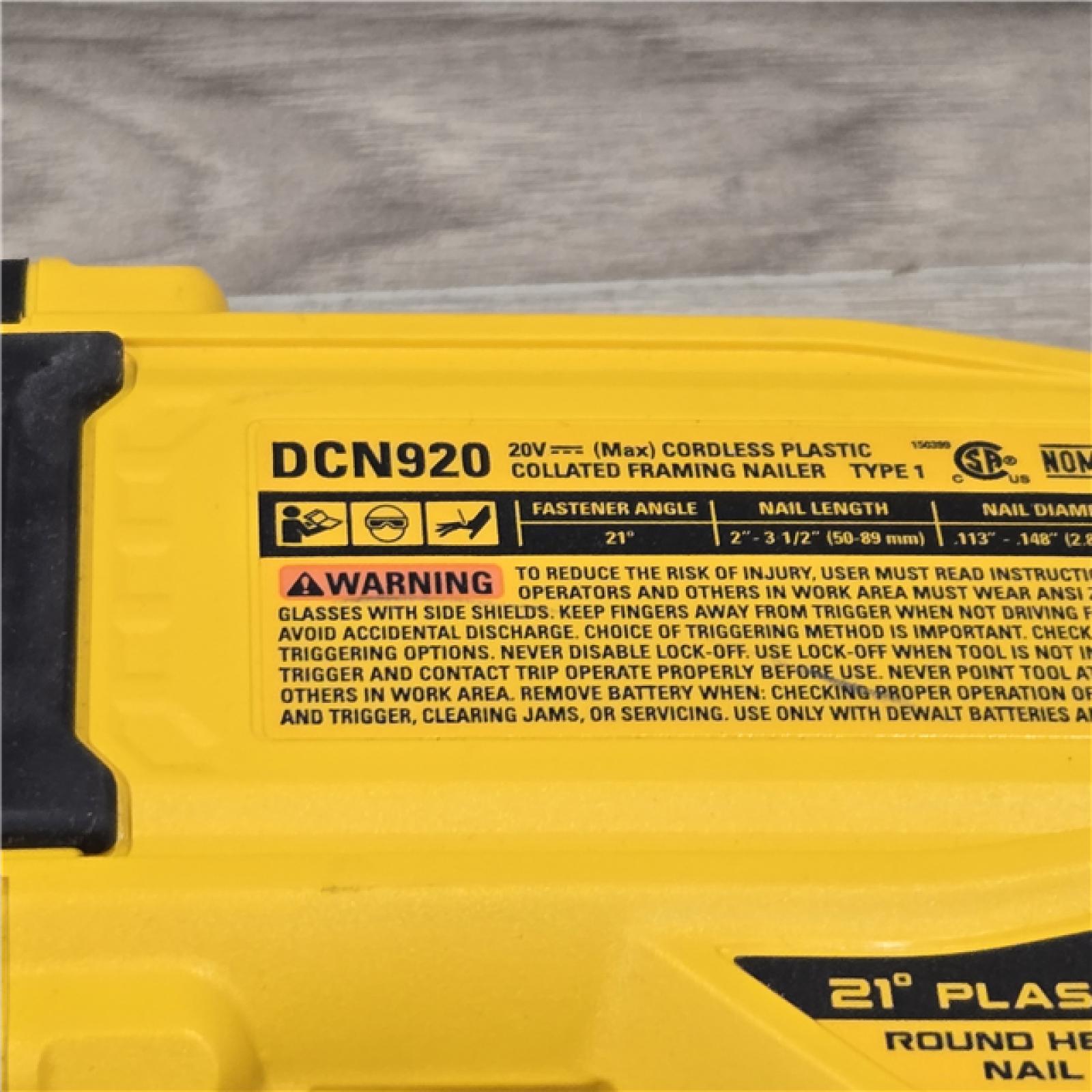 AS-IS DEWALT 20-Volt 21° Cordless Framing Nailer (Tool-Only)