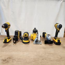 AS-IS- DEWALT 20V Lithium-Ion Cordless 6-Tool Combo Kit with 5.0 Ah and 2.0 Ah Batteries  Charger and Tough System 2.0 Rolling Toolbox